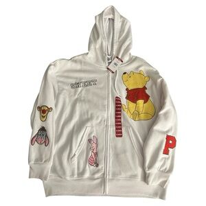 Disney Winnie Pooh white XL zipper hoodie